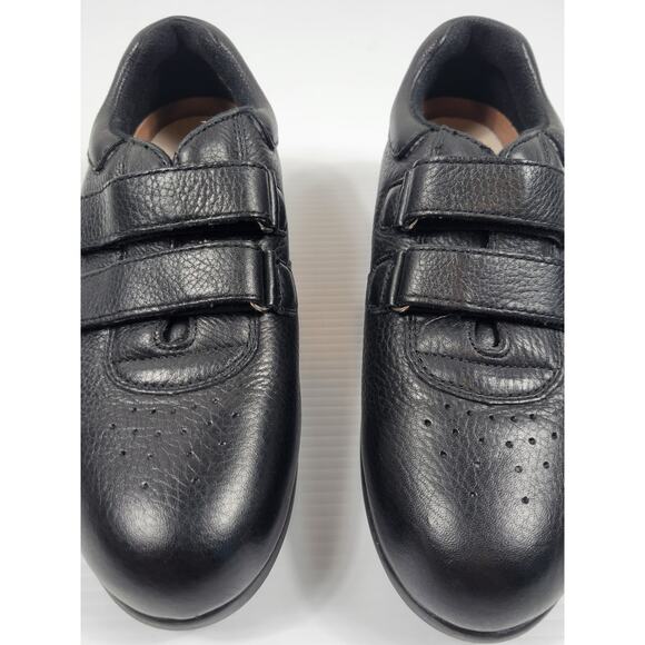 NWOT Supremes Soft Spot Mens 7.5 Dryz Climate Leather Daytona Double Strap Black - Picture 2 of 6